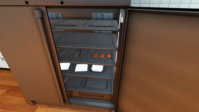 cooking simulator fridge open trout salmon