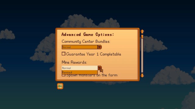 stardew valley advanced game options menu
